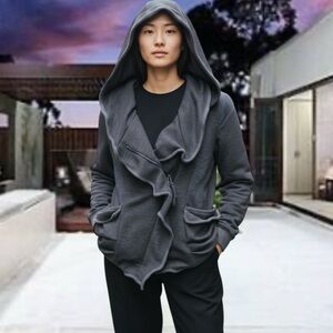 Kaylee Tankus S dark grey 26% wool zip up jacket